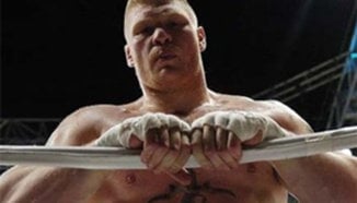 Brock Lesnar тренира с Randy Couture (Видео)