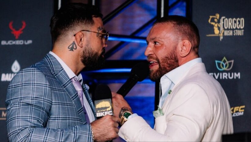 Конър Макгрегър и Майк Пери в нажежена среща очи в очи