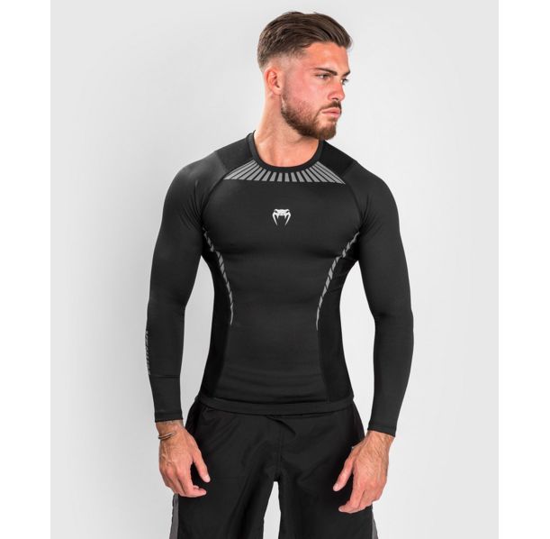 Рашгард - Venum JAWS 2.0 LONG SLEEVES RASHGUARD - Black/White​