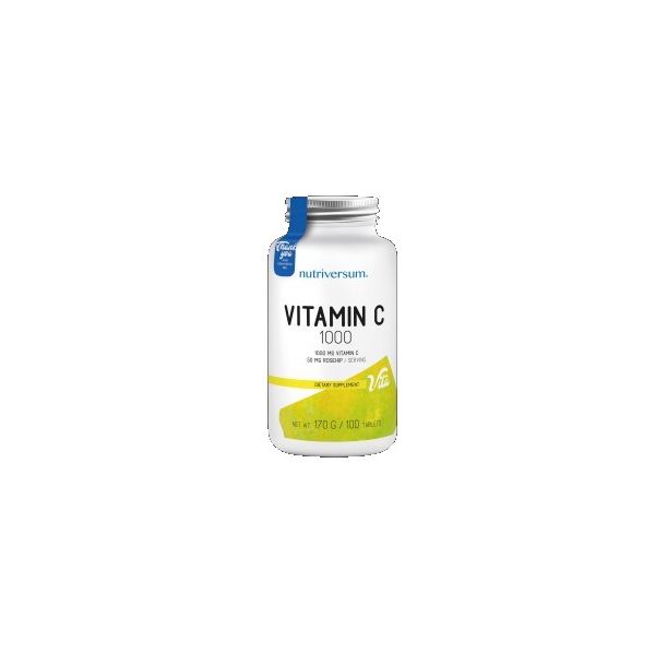 Nutriversum - Vitamin C 1000 | with Rose Hips / 100 Таблетки, 100 дози