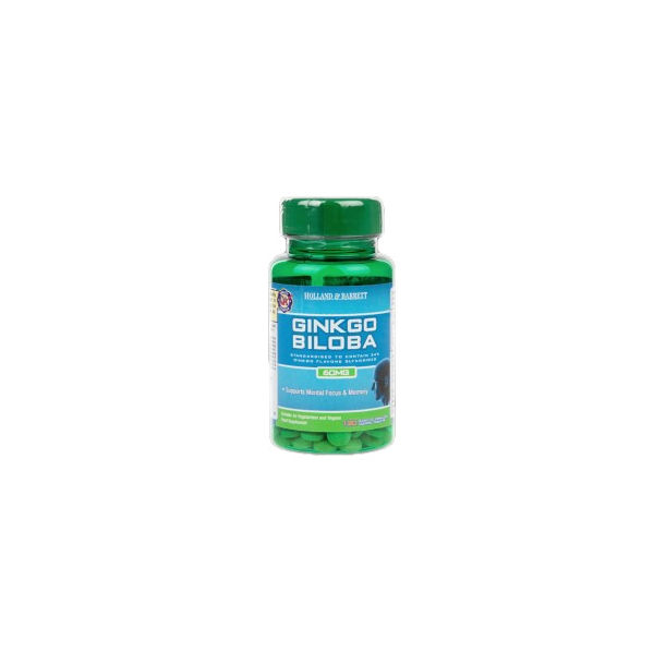 Holland And Barrett - Ginkgo Biloba 60 mg / 120 Таблетки, 120 дози