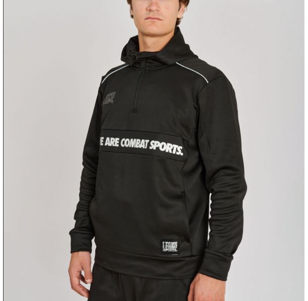 Суитшърт - Leone OUTLINE hooded sweatshirt - Black - AB316​