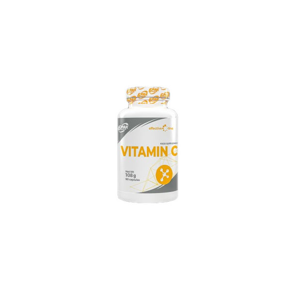 6PAK Nutrition - Vitamin C 1000 mg / 90 капсули, 90 дози