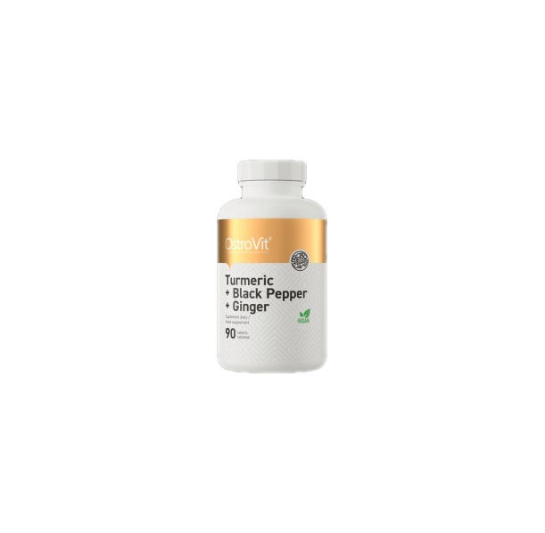 OstroVit - Turmeric + Black Pepper + Ginger / 90 Таблетки, 90 дози