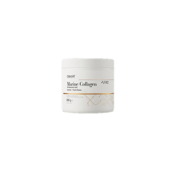 OstroVit - Marine Collagen & Hyaluronic Acid Powder | with Vitamin C / 200 грама, 40 дози