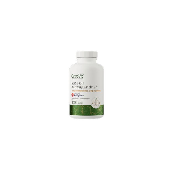 OstroVit - KSM-66 Ashwagandha® 200 mg / Vege Caps / 120 капсули, 120 дози