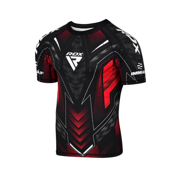 Рашгард - RDX IMMAF Short Sleeves Rashguard / RED - CSH-IMF-1R​