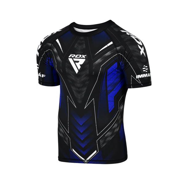 Рашгард - RDX IMMAF Short Sleeves Rashguard / Blue - CSH-IMF-1U​