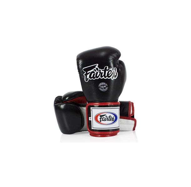 Боксови Ръкавици - Fairtex BGV5 Thai boxing gloves Super Sparring - Black/Red/White