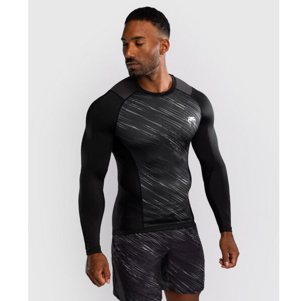 Рашгард - Venum Rapid Long Sleeve Rashguard - Black/Storm Grey​