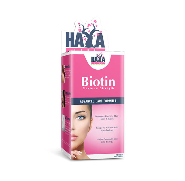 HAYA LABS Biotin Maximum Strength 10000 mcg / 100 Tabs