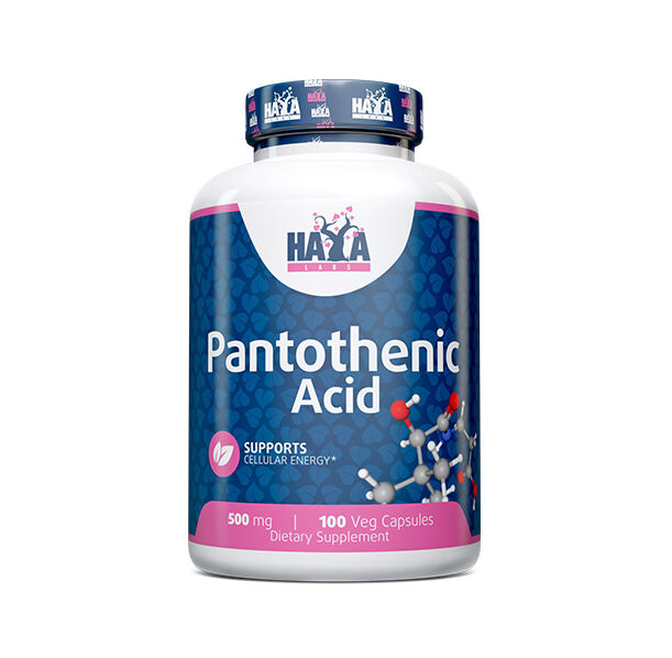 HAYA LABS Pantothenic Acid 500 mg / 100 Vcaps