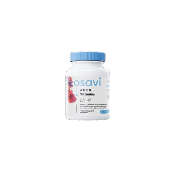 Osavi - ADEK Vitamins | A + D + E + K | with Quali-D® / 60 Гел капсули, 60 дози