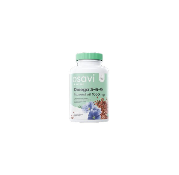 Osavi - Omega 3-6-9 Flaxseed Oil 1000 mg / 120 Гел капсули, 120 дози