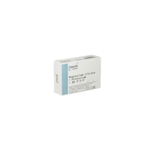 OstroVit - Magnesium Citrate + Potassium + B6 P-5-P Blisters / 60 капсули, 20 дози