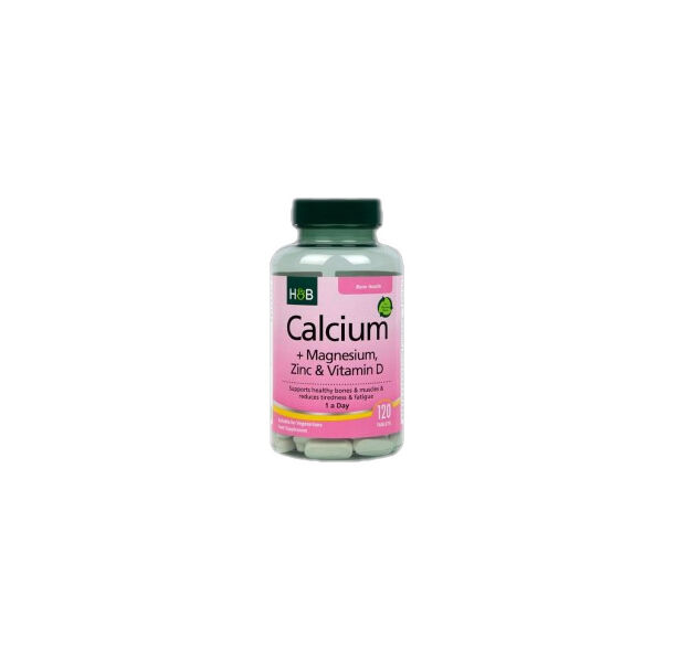 Holland And Barrett - Calcium + Magnesium, Zinc & Vitamin D / 120 Таблетки, 120 дози