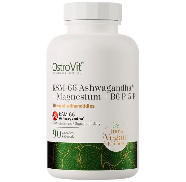OstroVit - KSM-66 Ashwagandha® + Magnesium + B6 P-5-P (45 дози)