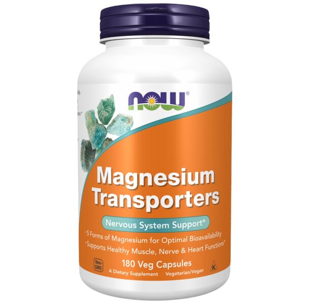 NOW Foods - Magnesium Transporters | 5 forms Magnesium Matrix (180 дози)