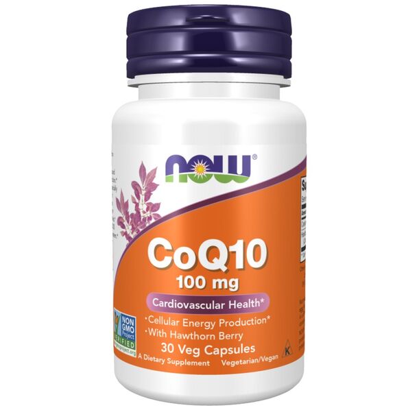 NOW Foods - CoQ10 100 mg | with Hawthorn Berry (30 дози)