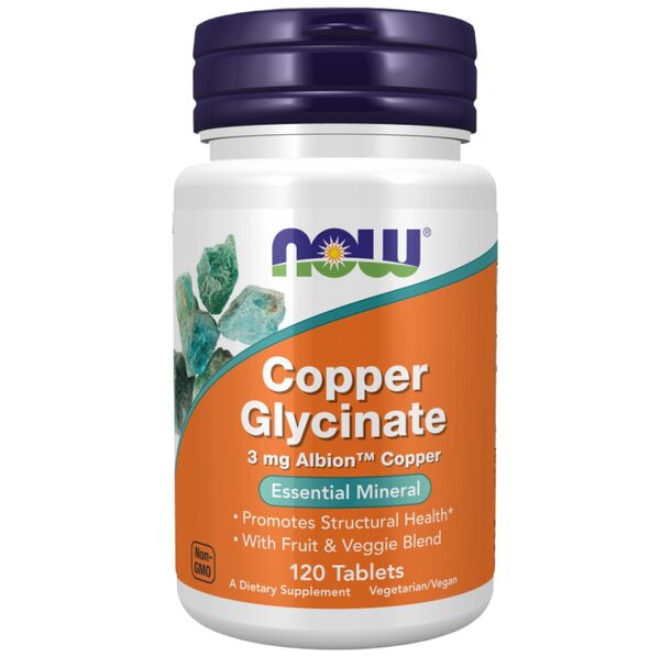 NOW Foods - Copper Glycinate 3 mg | Albion™ Copper Bisglycinate (120 дози)