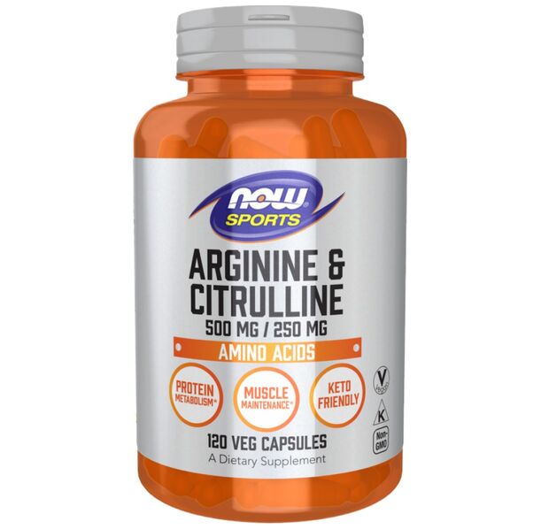 NOW Foods - Arginine & Citrulline (120 дози)