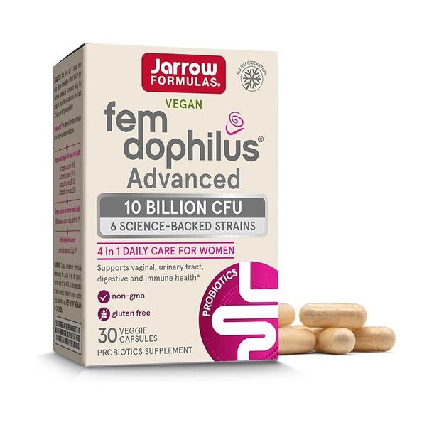 Jarrow Formulas Fem-Dophilus Advanced 10 Billion CFU - Витамин B12 + Фолат, Разфасовка 30 caps