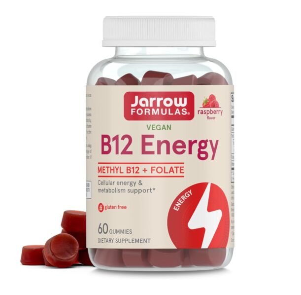Jarrow Formulas B12 Energy + Folate Gummies - Витамин B12 + Фолат, Разфасовка 60 gummies