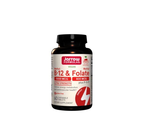 Jarrow Formulas Methyl B-12 5000 & Methyl Folate - Витамин B12 + Фолат, Разфасовка 60 tabs