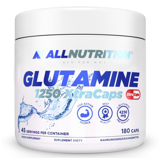 Allnutrition Glutamine 1250 XtraCaps - Глутамин, Разфасовка 180 caps.