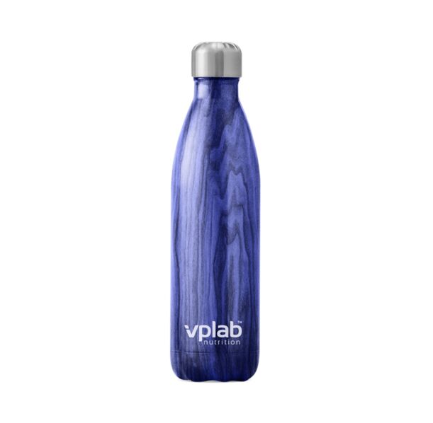VPLab Metal Water Bottle - Blue Wood - Бутилка За Вода, Цвят Синьо Дърво, Разфасовка 500ml