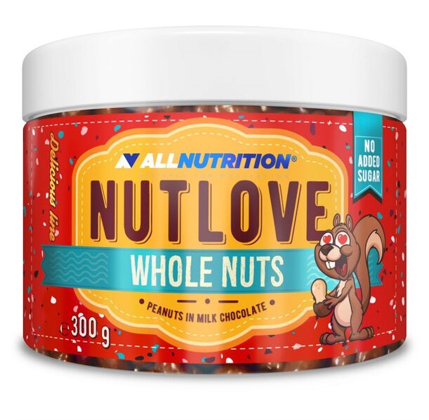 Allnutrition NutLove Whole Nuts - Peanuts - Диетични Ядки, Разфасовка 300g