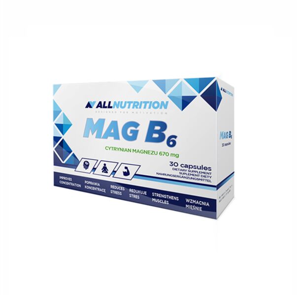 Allnutrition Mag B6 - Магнезий с Витамин B6, Разфасовка 30 caps