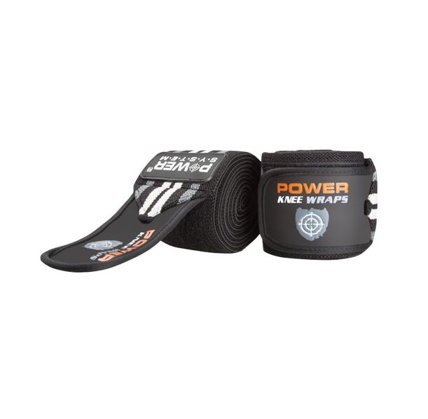 Power System Heavy Duty Knee Wraps for Squats - Grey - Бинтове за колене, Цвят Сив