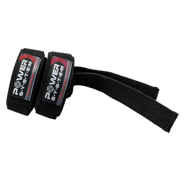 Power System Heavy Duty Lifting Power Straps - Black Red - Фитили, Цвят Черен - Червен