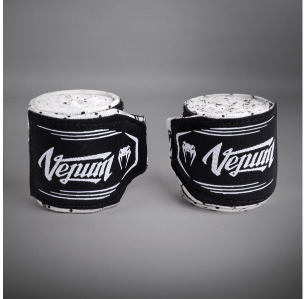 Бинтове - Venum Monogram hand wraps 4m - White/Black ​
