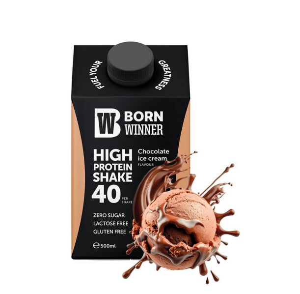 Born Winner Protein Shake – Vanilla Ice Cream 12x 500 ml